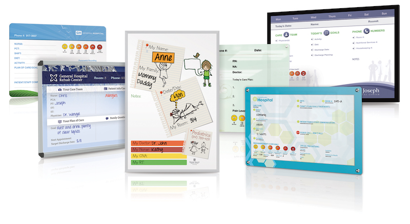 healthcare whiteboard collage